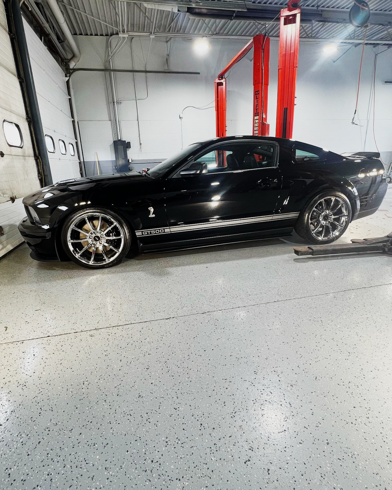 Black Mustang after shop detailing